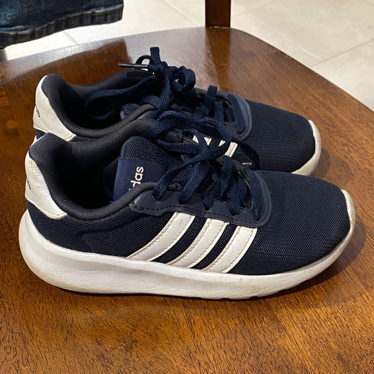 Adidas Kids Dark Blue and White Sneakers