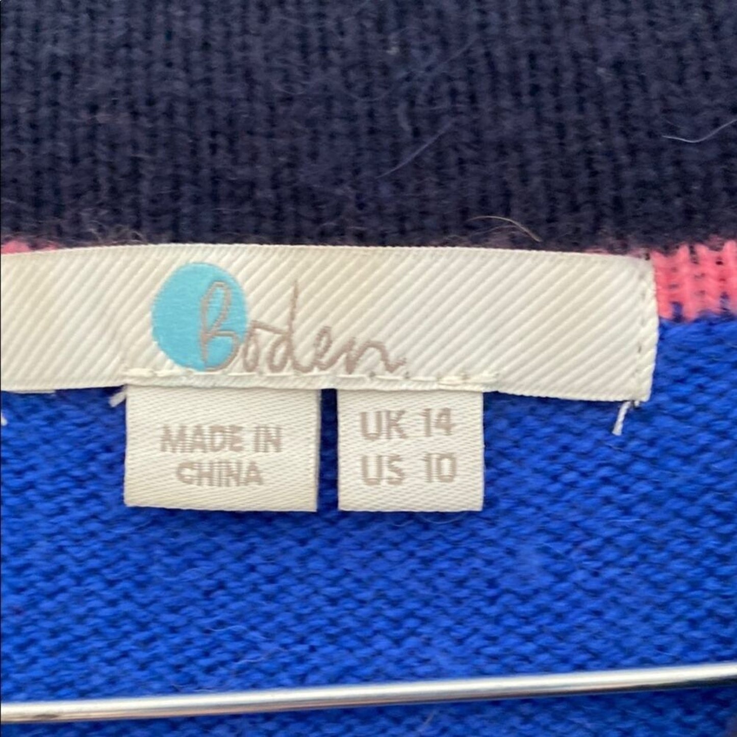 Boden Blue and Pink Knit Dress US10