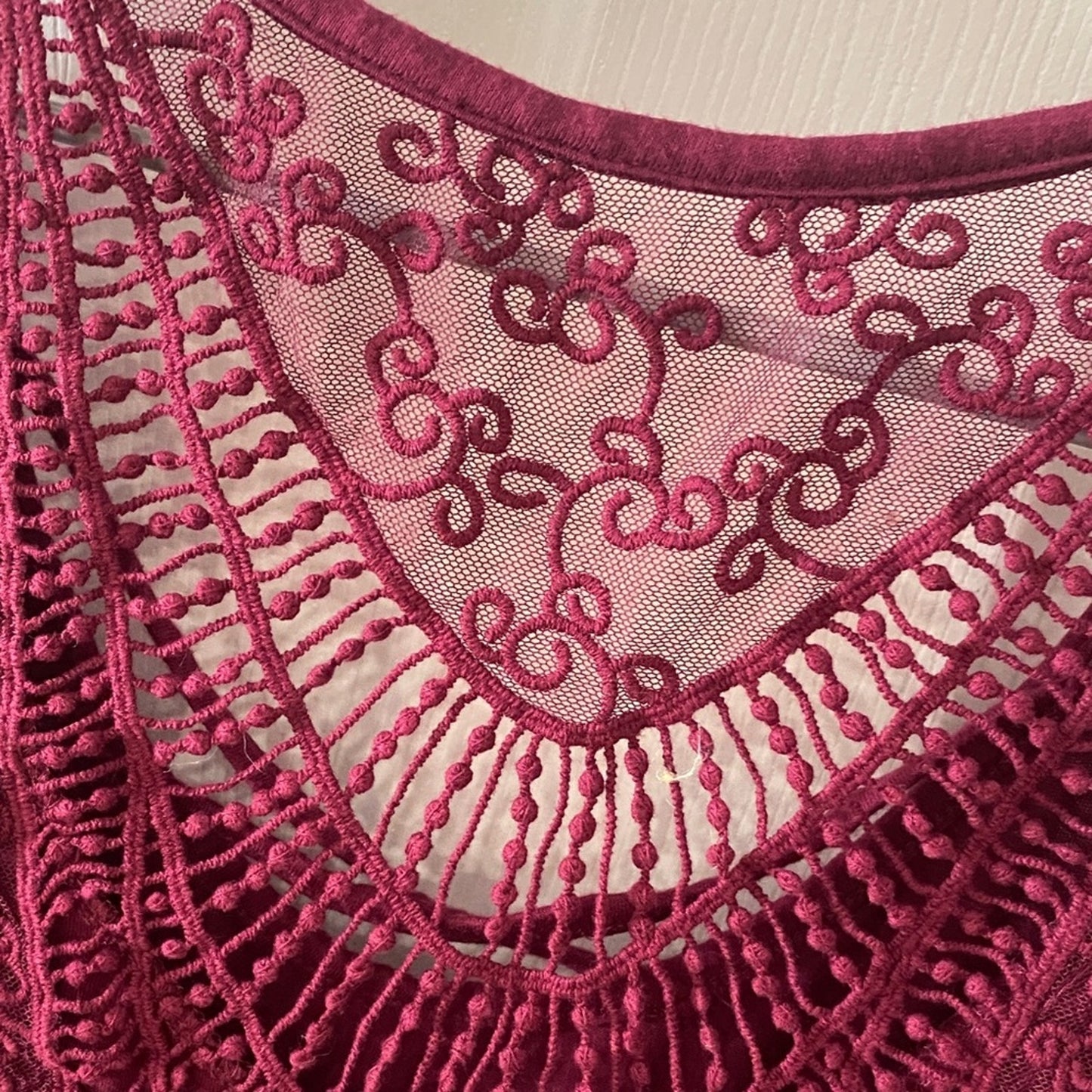 No Boundaries Maroon Long Sleeve Blouse XL