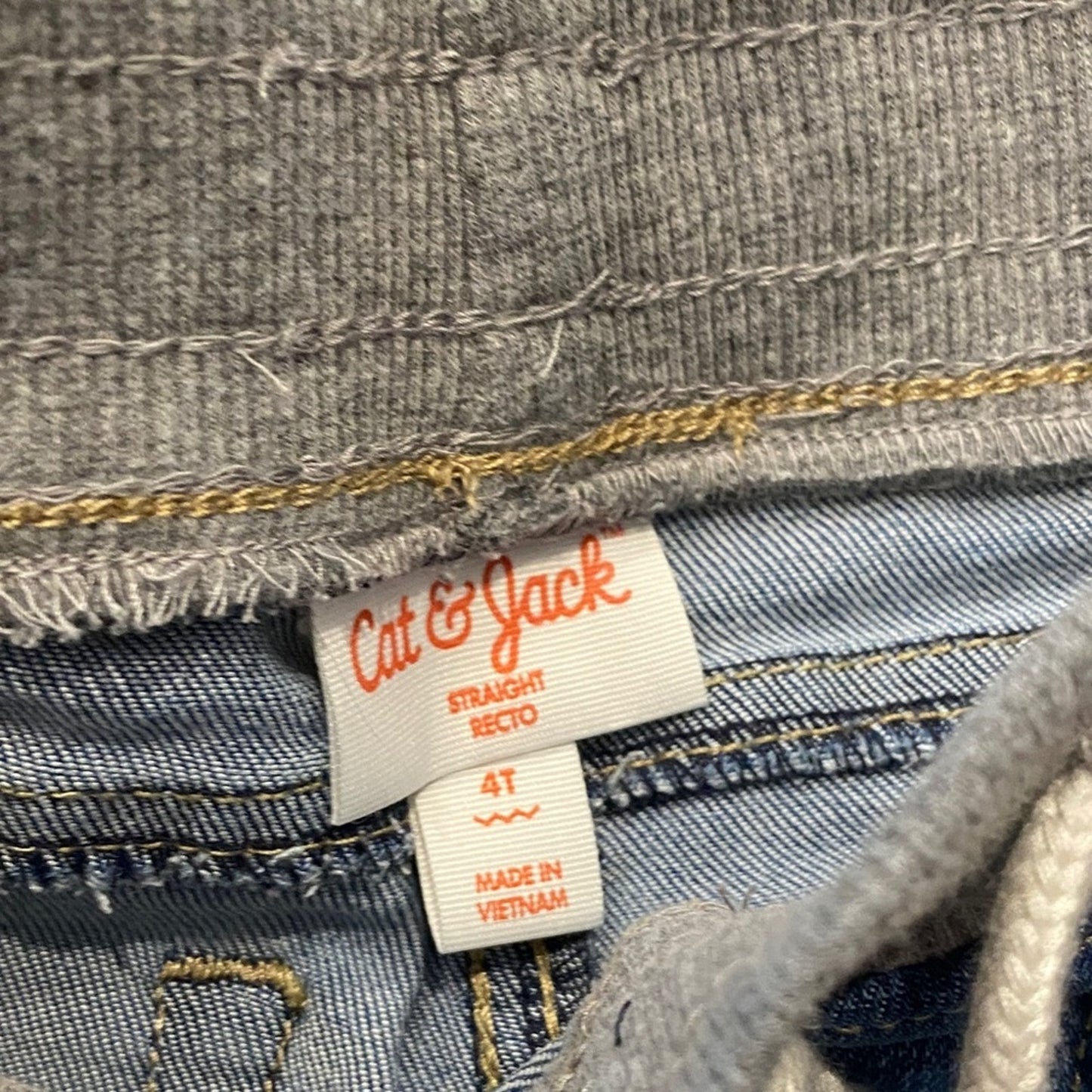 Cat & Jack Blue Jeans with Gray Waistband 4t