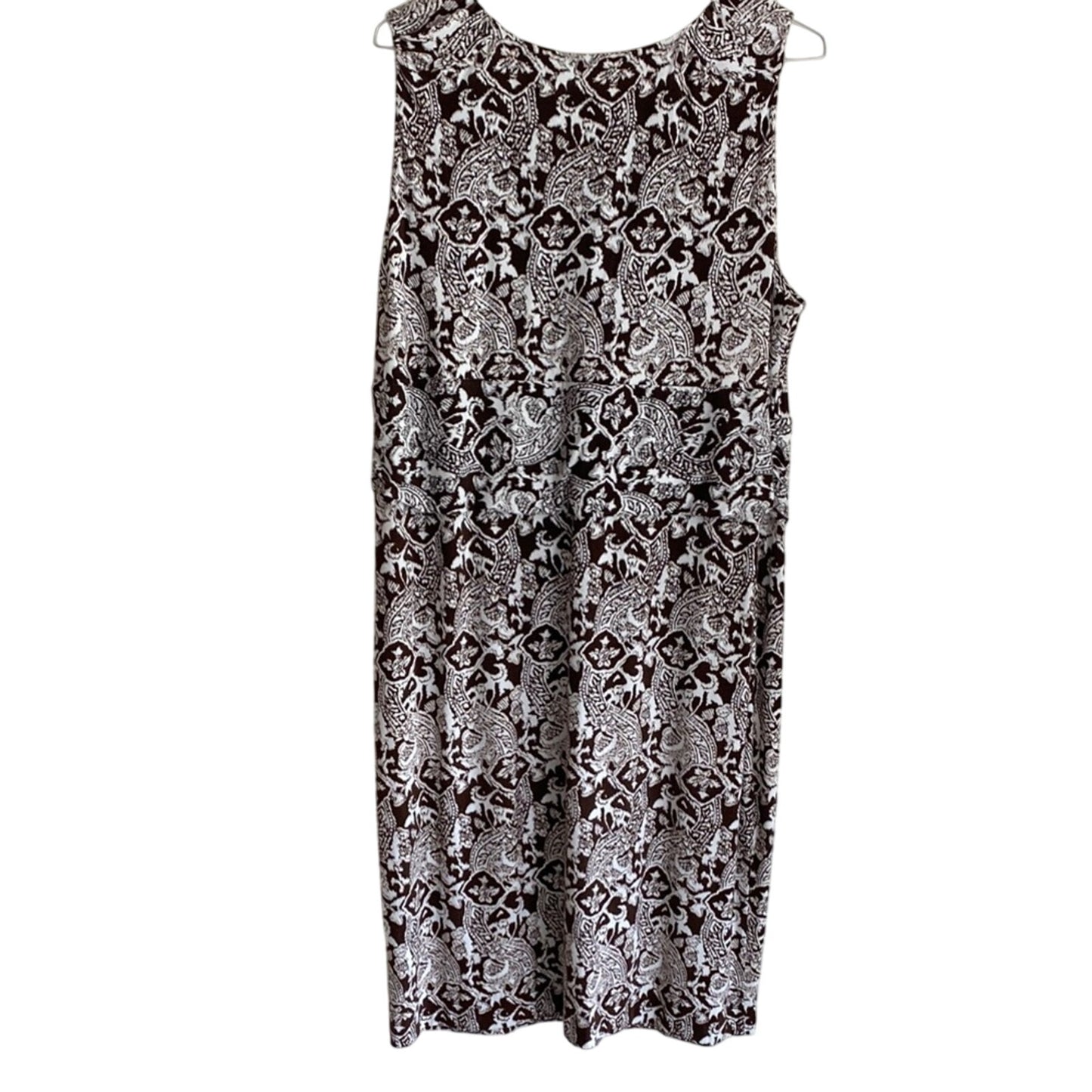 Talbots Black and White Sleeveless Midi Sundress 3x