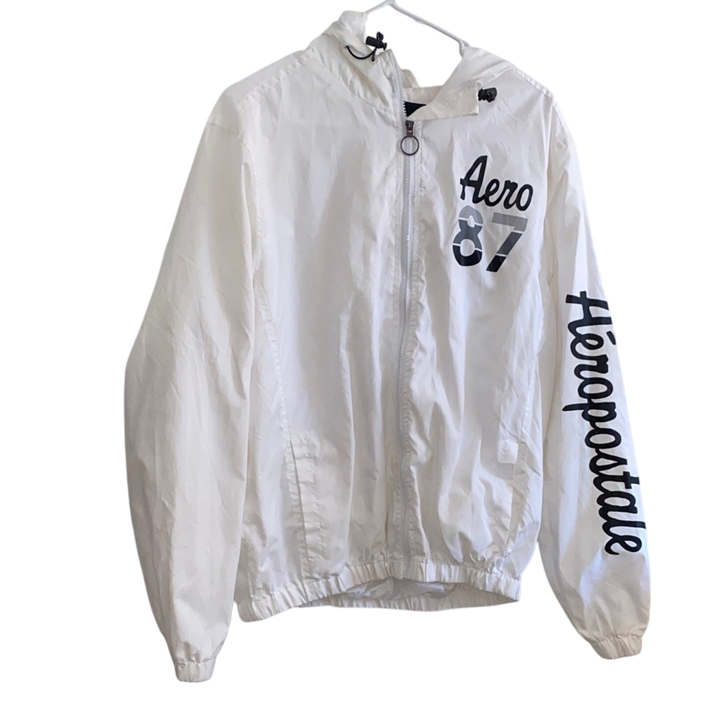 Aeropostale White Hooded Jacket medium