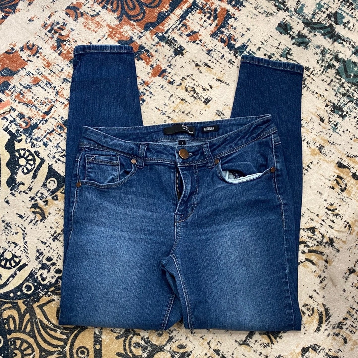 1822 Denim Dark Blue Skinny Jeans