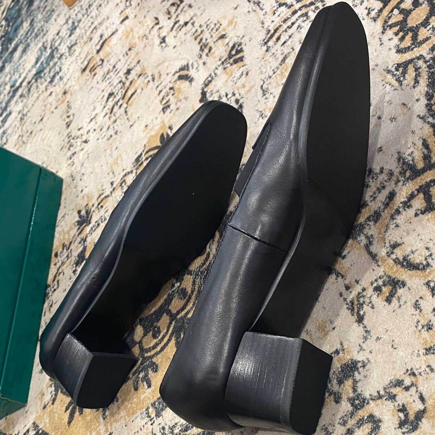 David Tate Black Leather Loafers 8.5ss