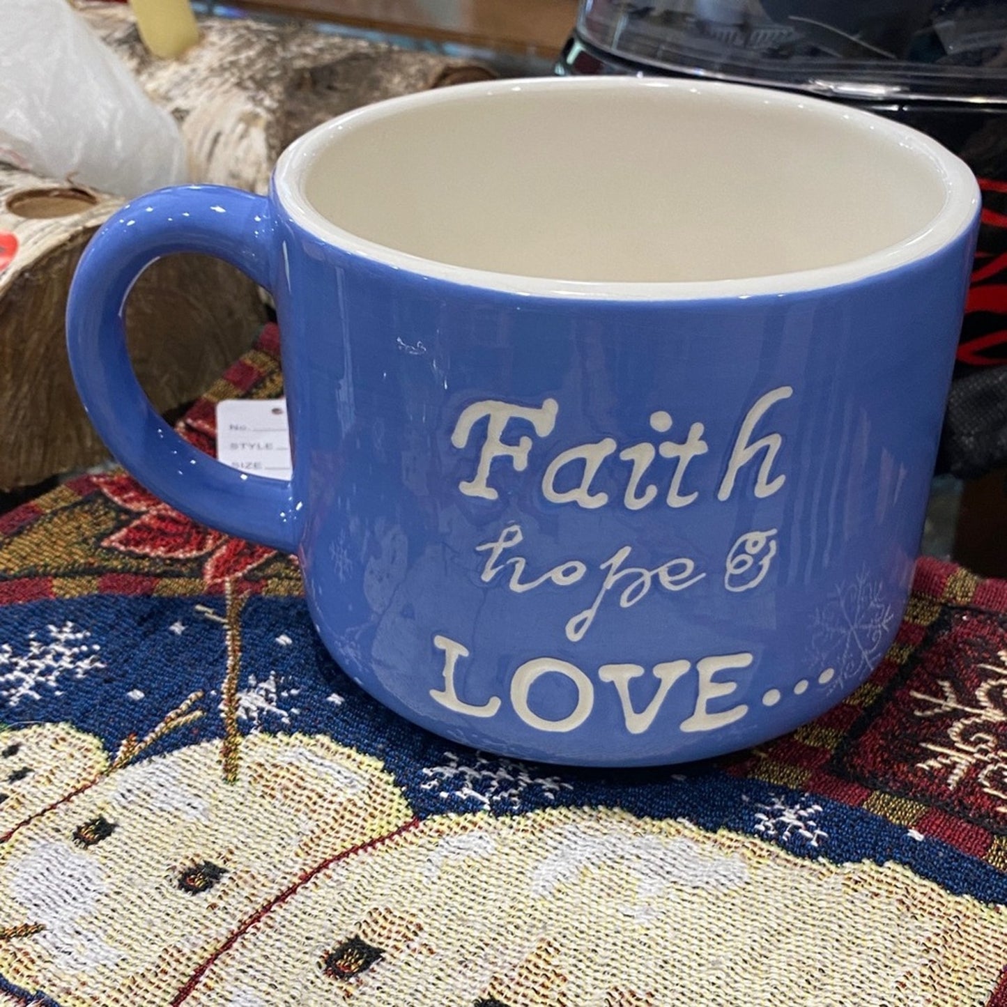 Inspirational Blue Ceramic Mug