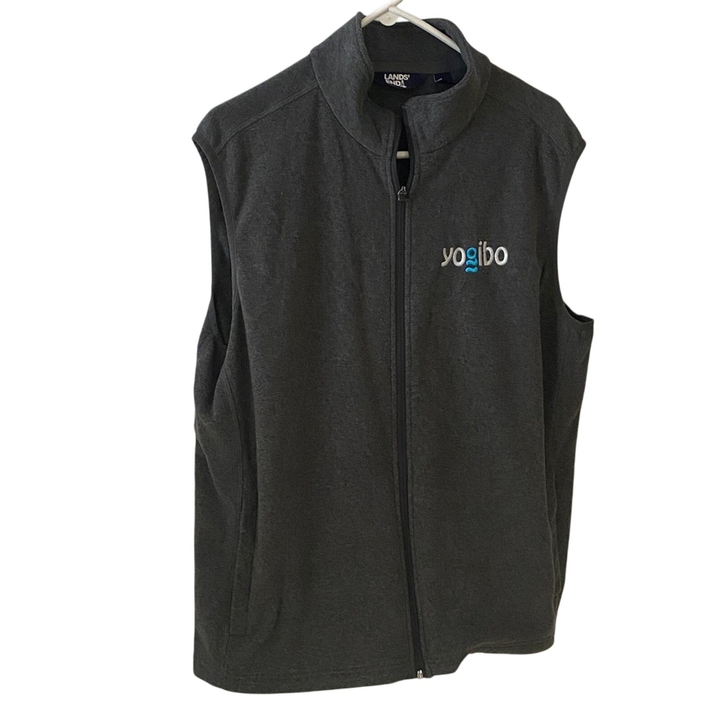 Lands' End Charcoal Fleece Vest