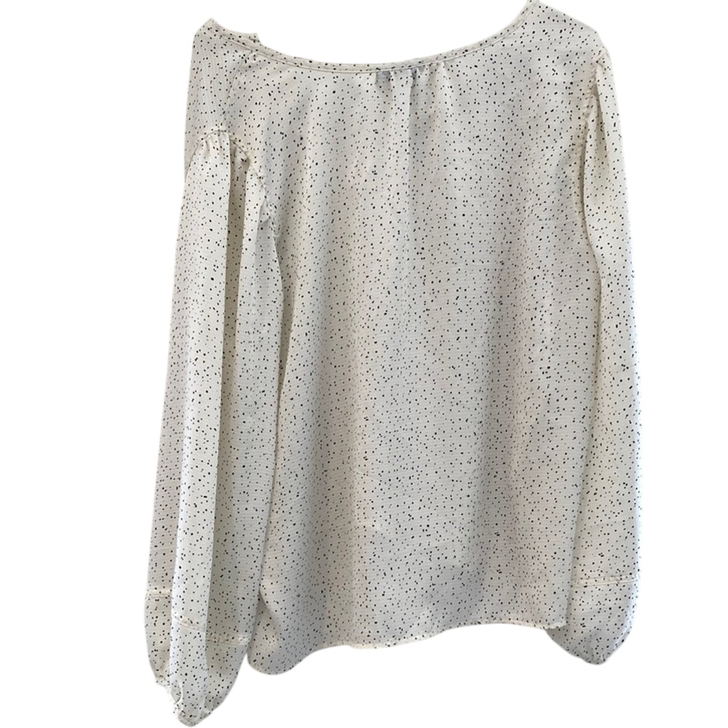 GAP Cream Blouse Relaxed Long Sleeve V-Neck