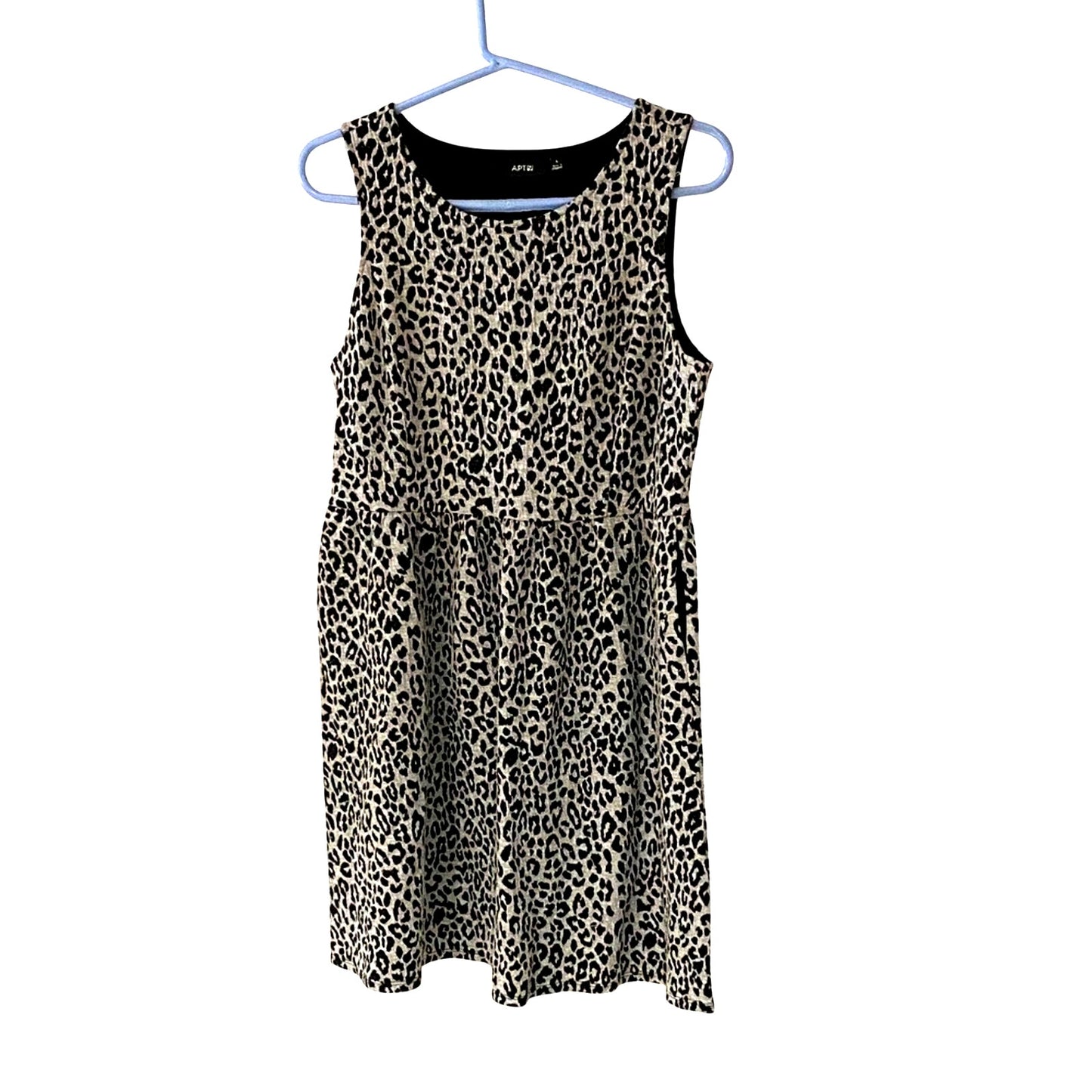 Apt. 9 Black and Gray Animal Print Dress Large
