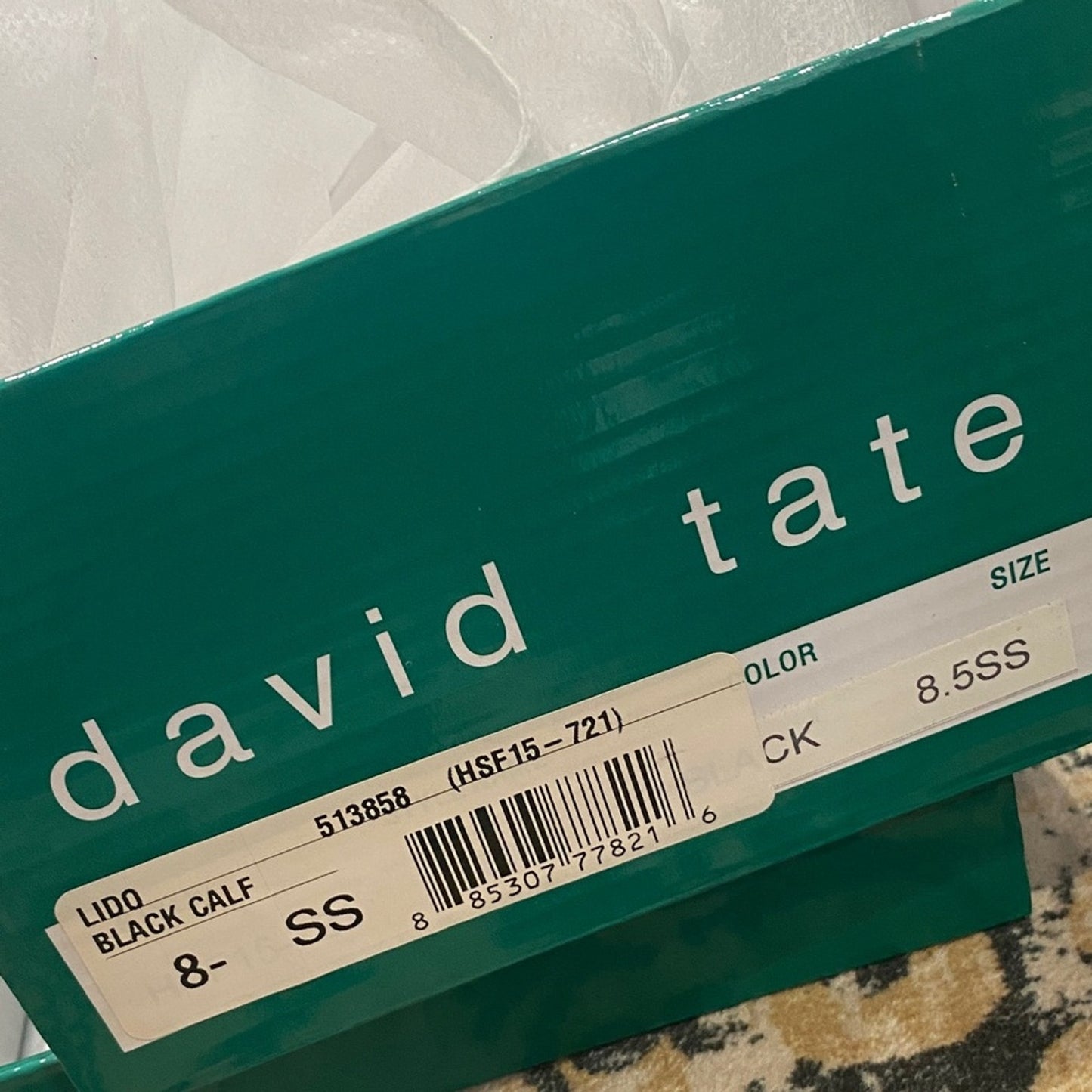 David Tate Black Leather Loafers 8.5ss