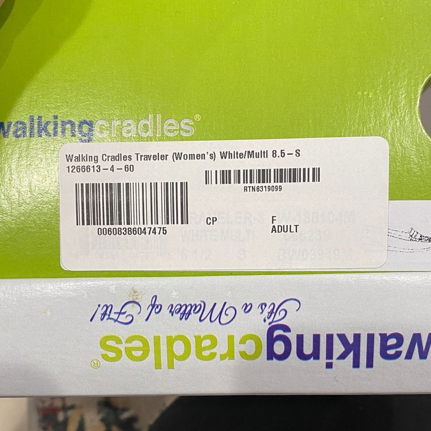 Walking Cradles White Woven Flats