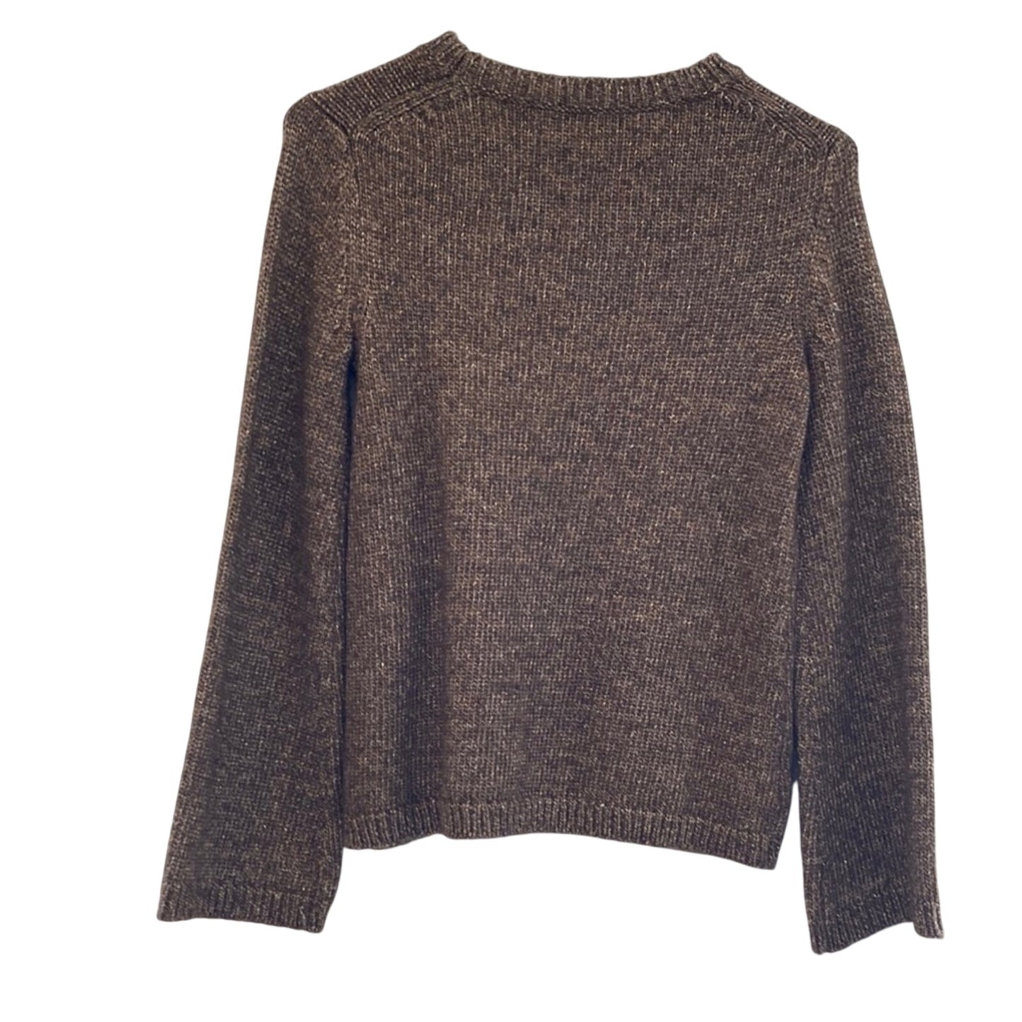 Ann Taylor Brown Crew Neck Sweater with Fitted Silhouette XS