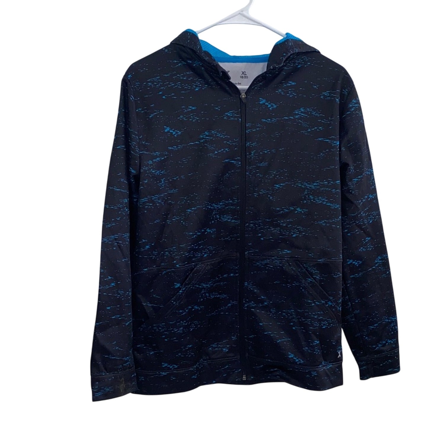 Xersion Black and Blue Quick-Dri Hoodie xl 18/20