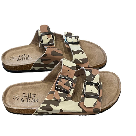 Lily & Dan Kids Camo Sandals - Brown and Tan 4