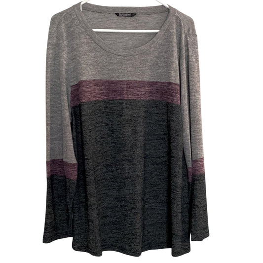 Gray and Purple Women's Top